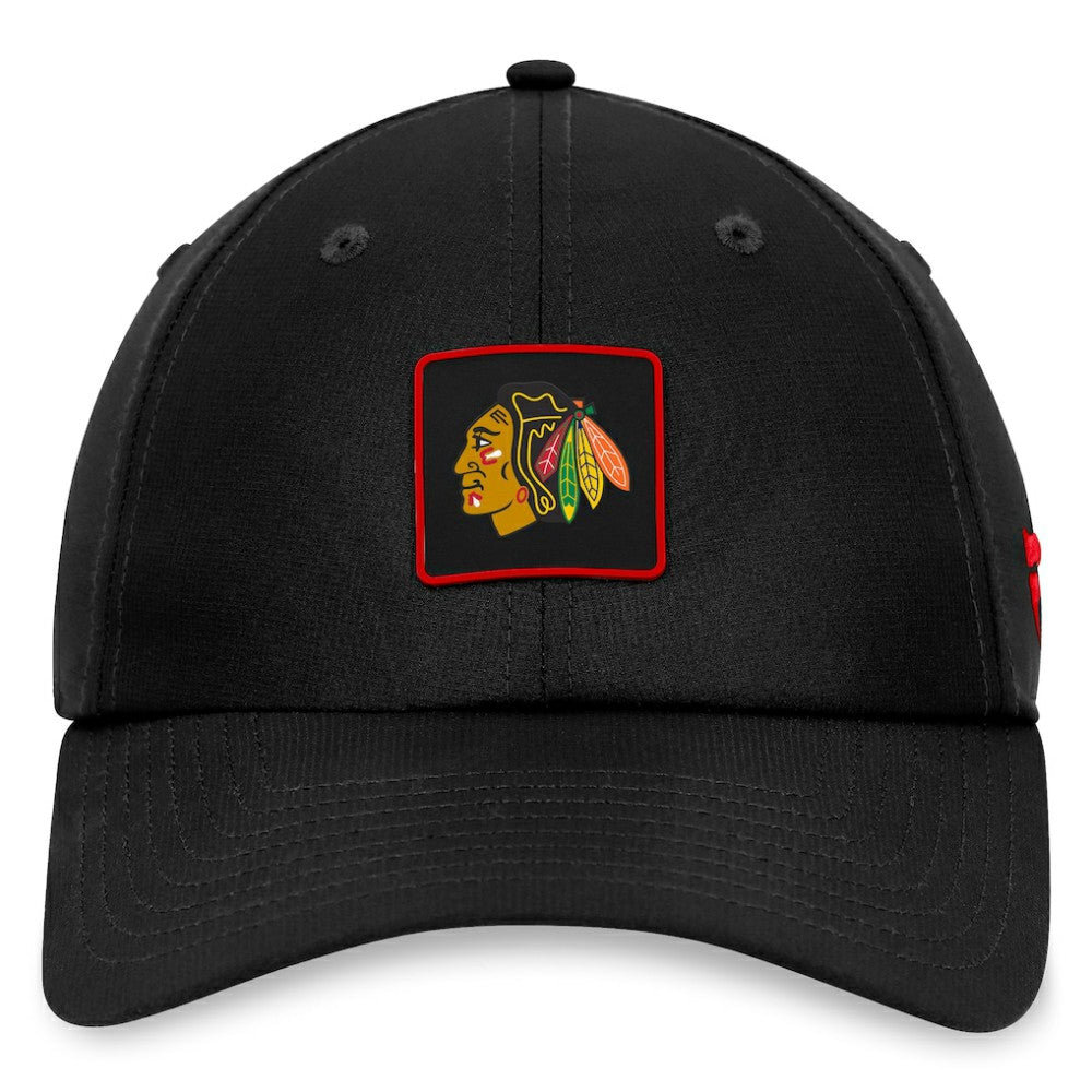 NHL Chicago Blackhawks Fanatics Authentic Pro Rink Adjustable Hat - Black
