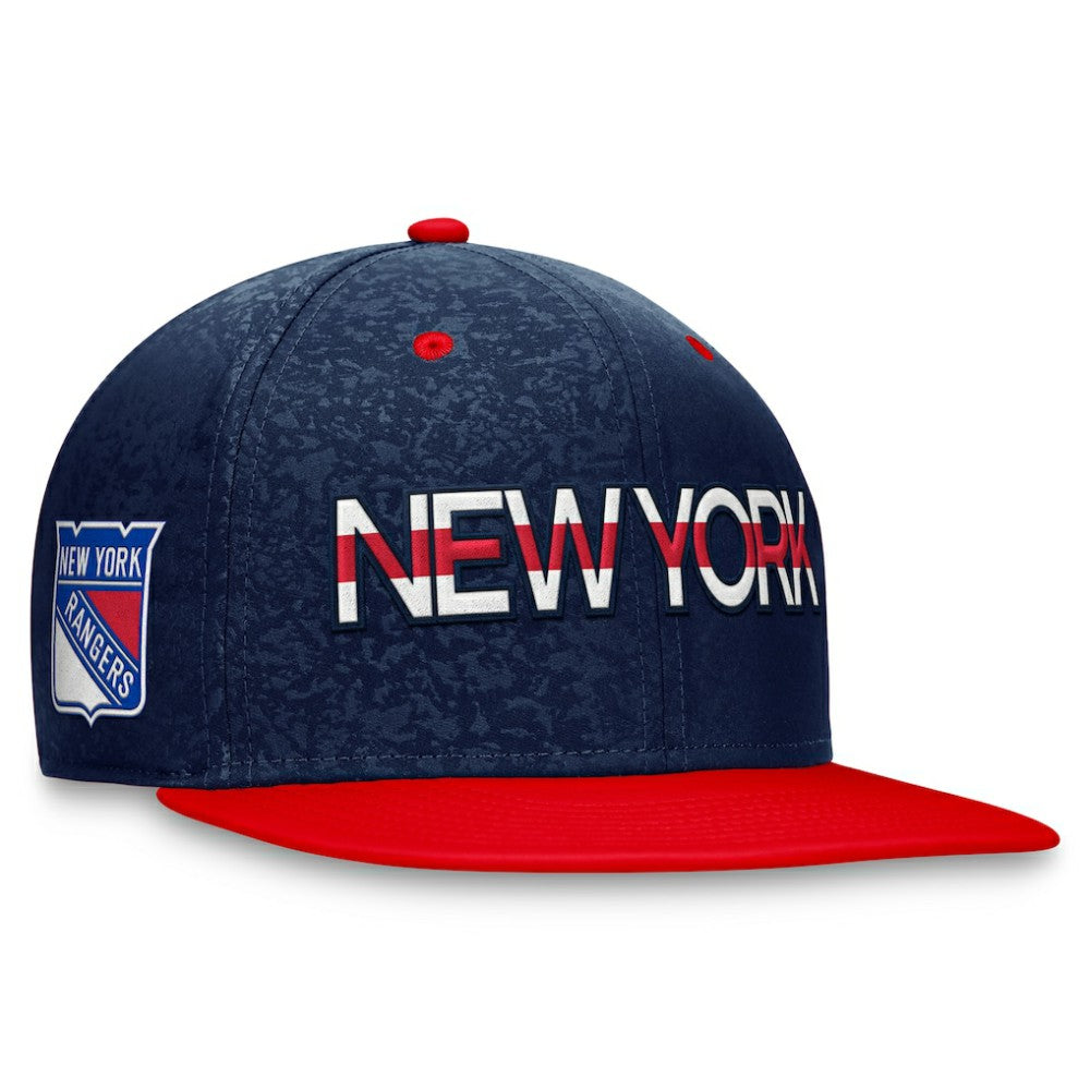 NHL New York Rangers Fanatics Authentic Pro Rink Two-Tone Snapback Hat – Navy/ Red