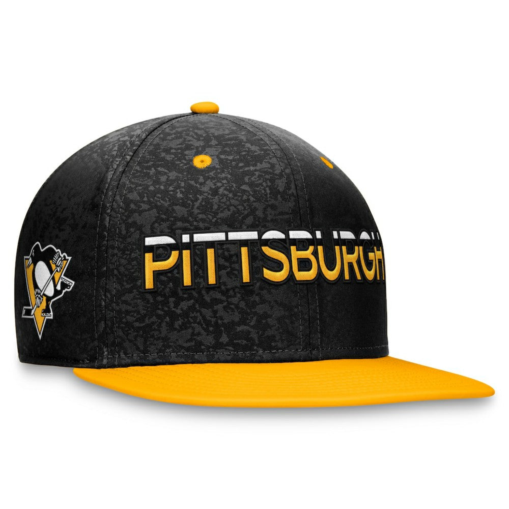 NHL Pittsburgh Penguins Fanatics Authentic Pro Rink Two-Tone Snapback Hat – Black/Gold