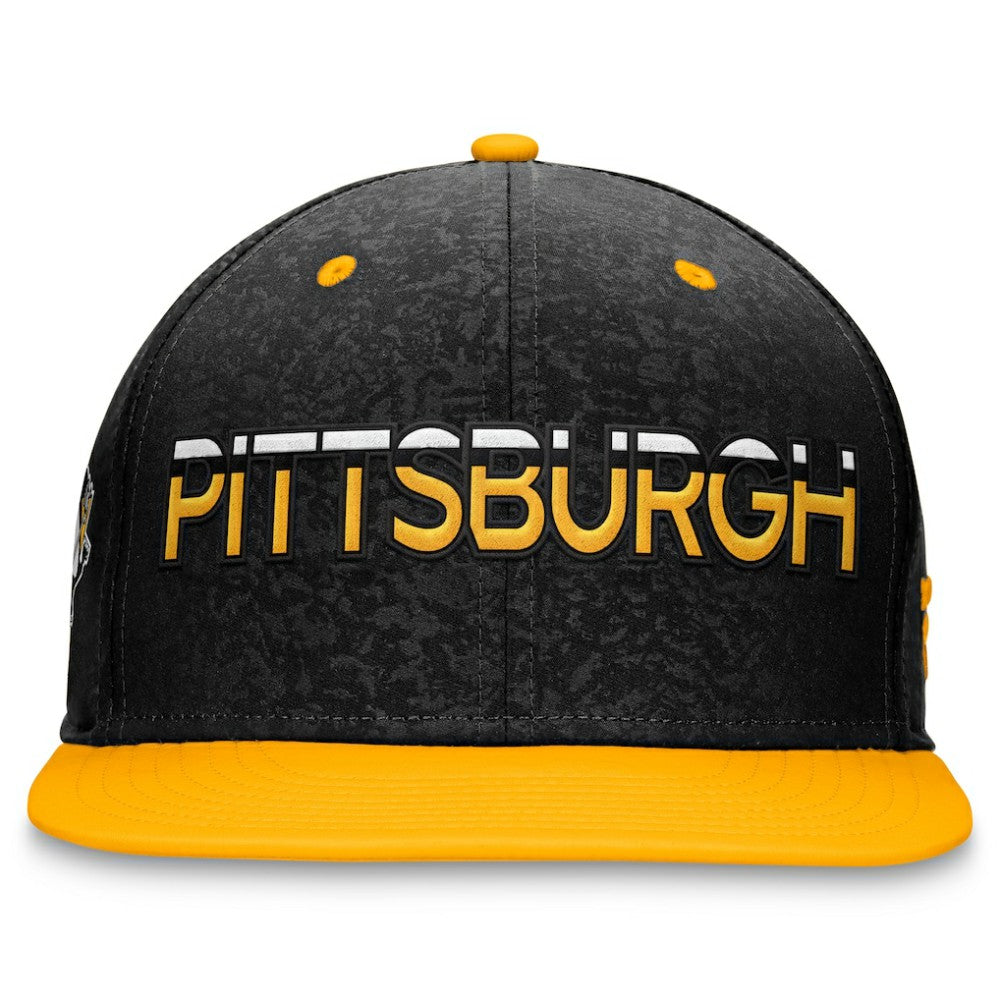 NHL Pittsburgh Penguins Fanatics Authentic Pro Rink Two-Tone Snapback Hat – Black/Gold