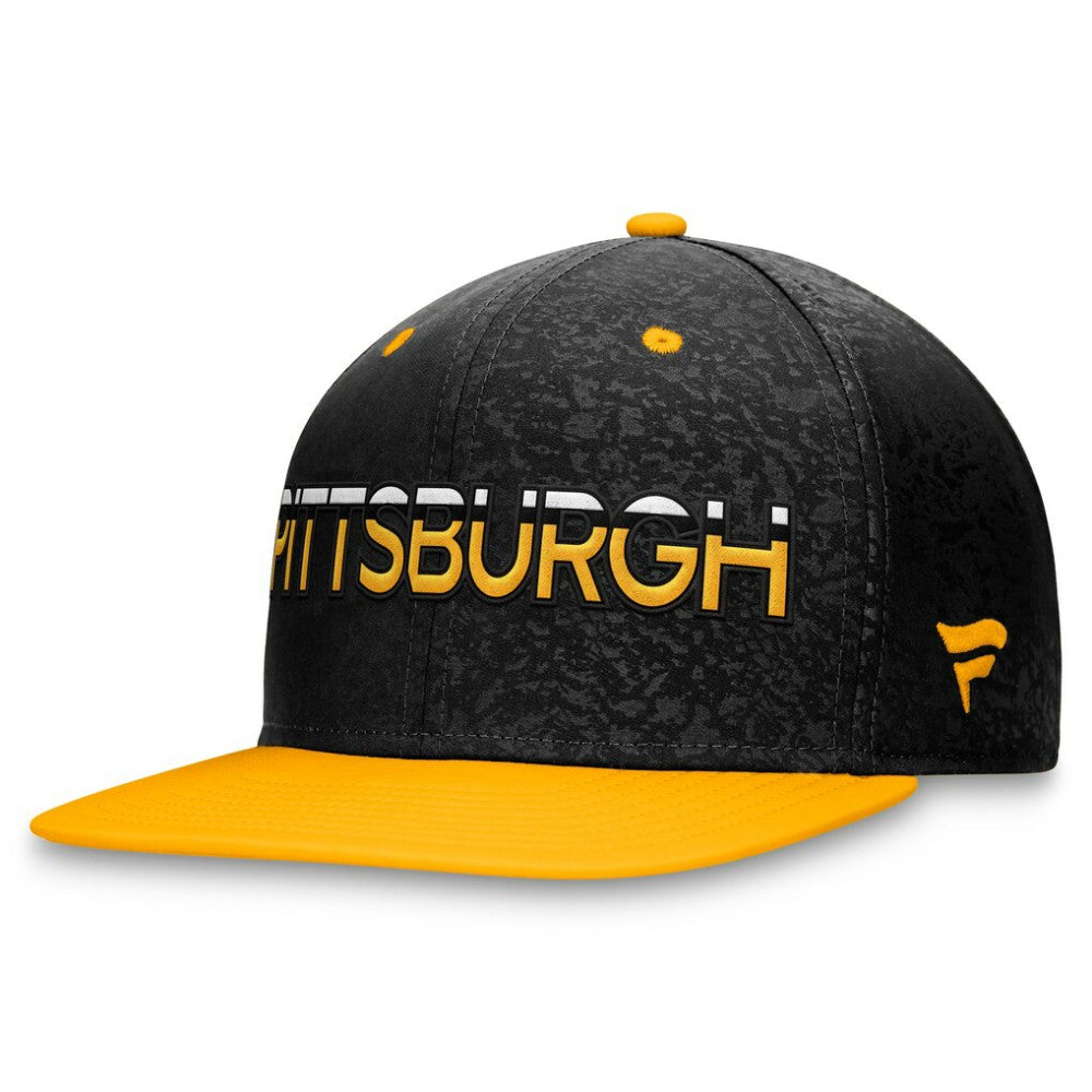 NHL Pittsburgh Penguins Fanatics Authentic Pro Rink Two-Tone Snapback Hat – Black/Gold