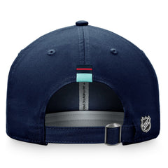 NHL Seattle Kraken Fanatics Women's Authentic Pro Rink Adjustable Hat - Deep Sea Blue