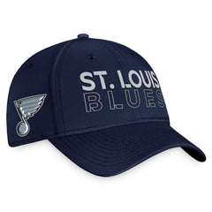 NHL St. Louis Blues Fanatics Authentic Pro Road Flex Hat – Navy