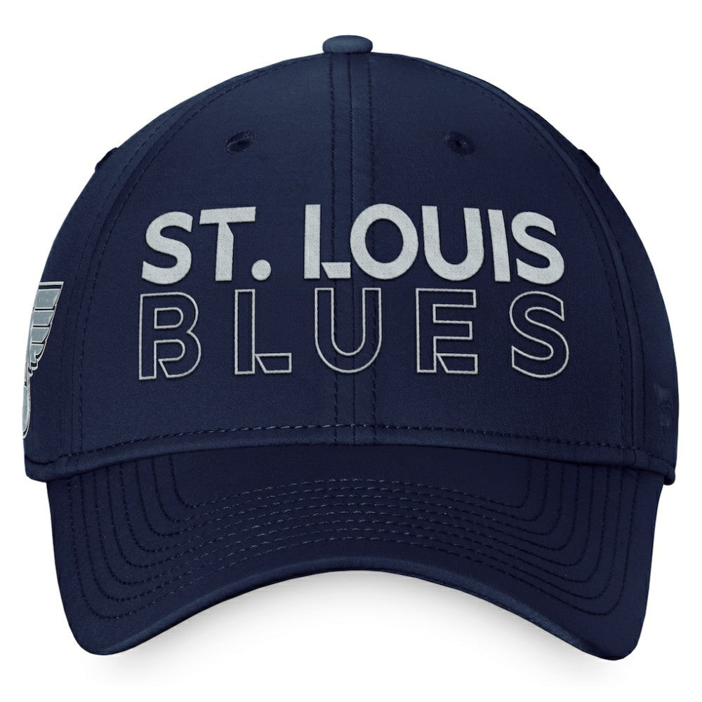NHL St. Louis Blues Fanatics Authentic Pro Road Flex Hat – Navy