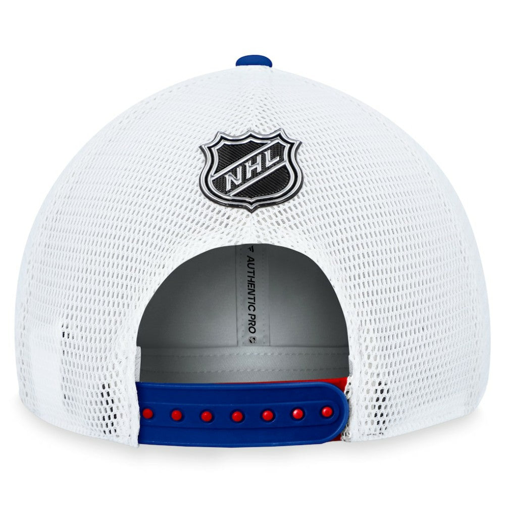 NHL New York Rangers Fanatics Authentic Pro Rink Trucker Adjustable Hat - Red