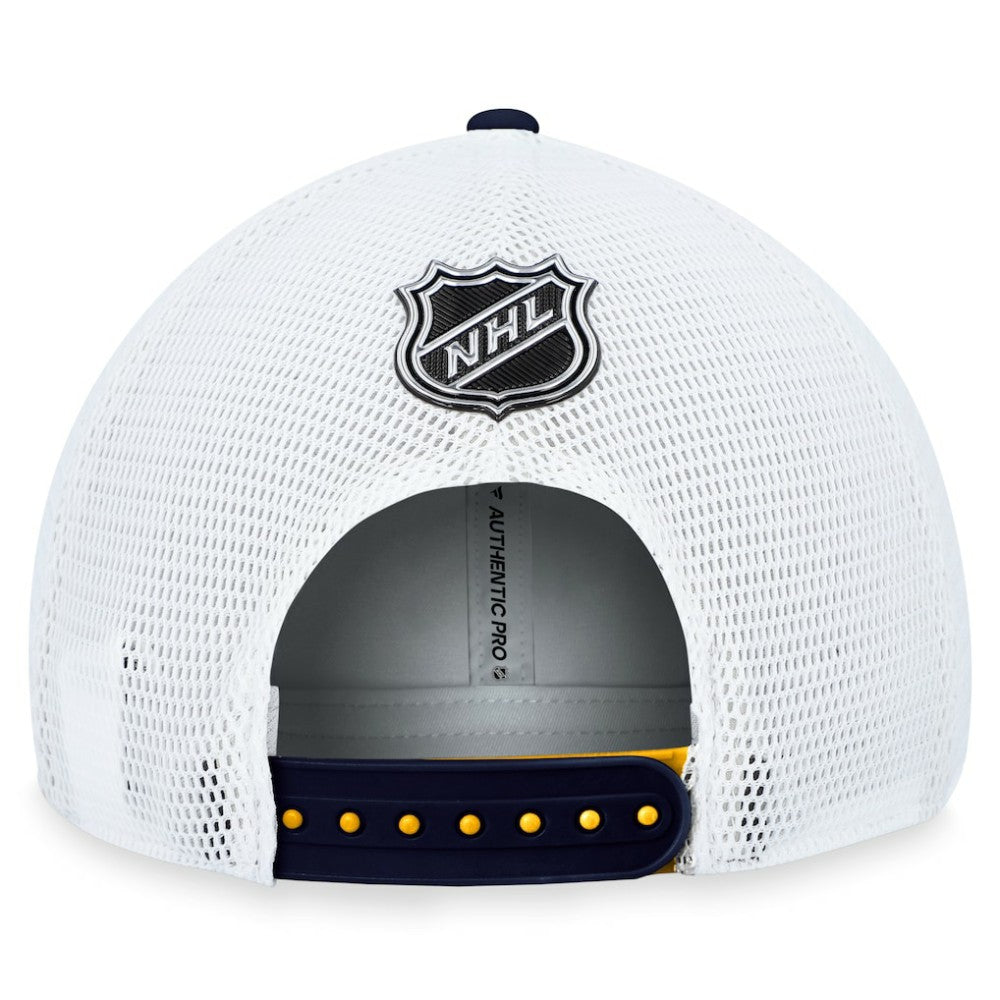 NHL St. Louis Blues Fanatics Authentic Pro Rink Trucker Adjustable Hat - Gold