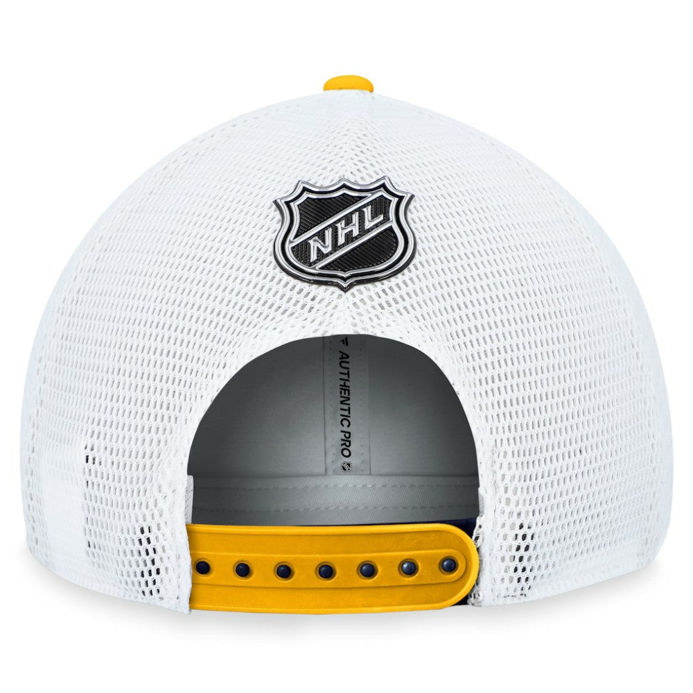 NHL St. Louis Blues Fanatics Authentic Pro Rink Trucker Adjustable Hat - Navy