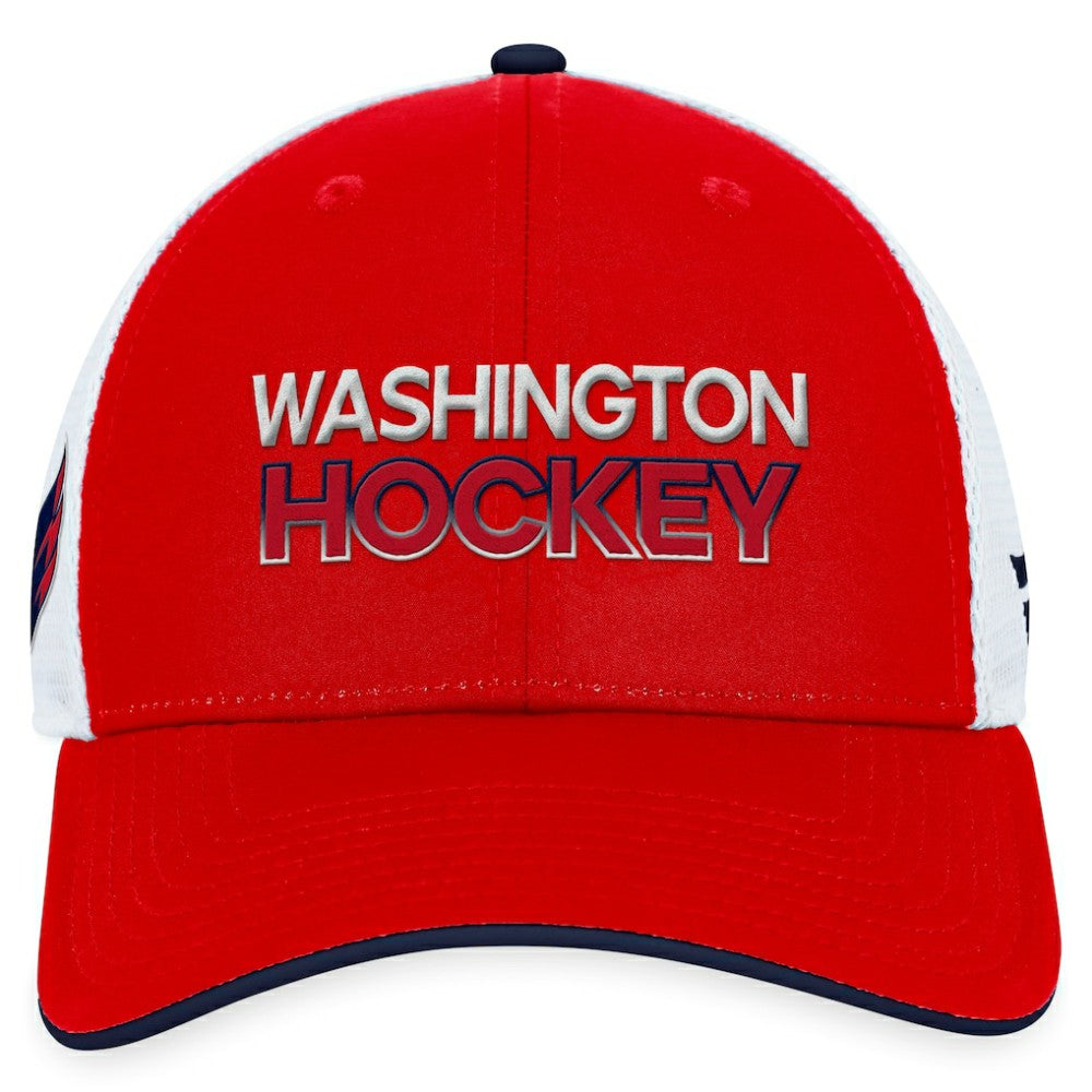 NHL Washington Capitals Fanatics Authentic Pro Rink Trucker Adjustable Hat - Red