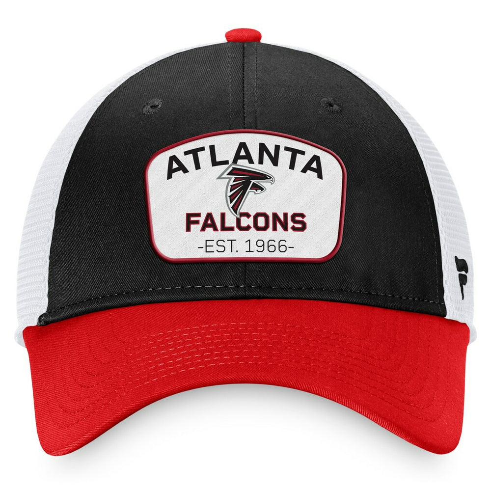 Atlanta Falcons Fundamentals Two-Tone Trucker Adjustable Hat Black/White