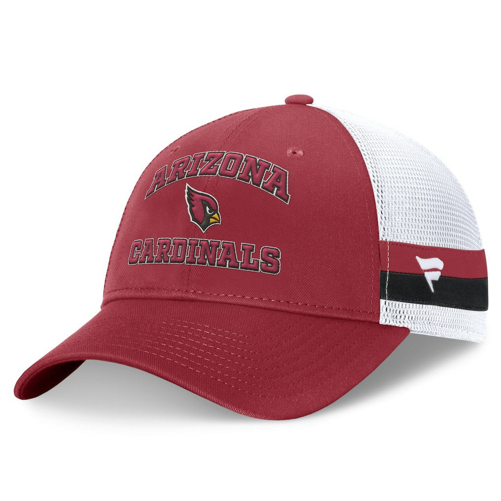 Arizona Cardinals Fundamentals Side Stripe Trucker Adjustable Hat Cardinal/White