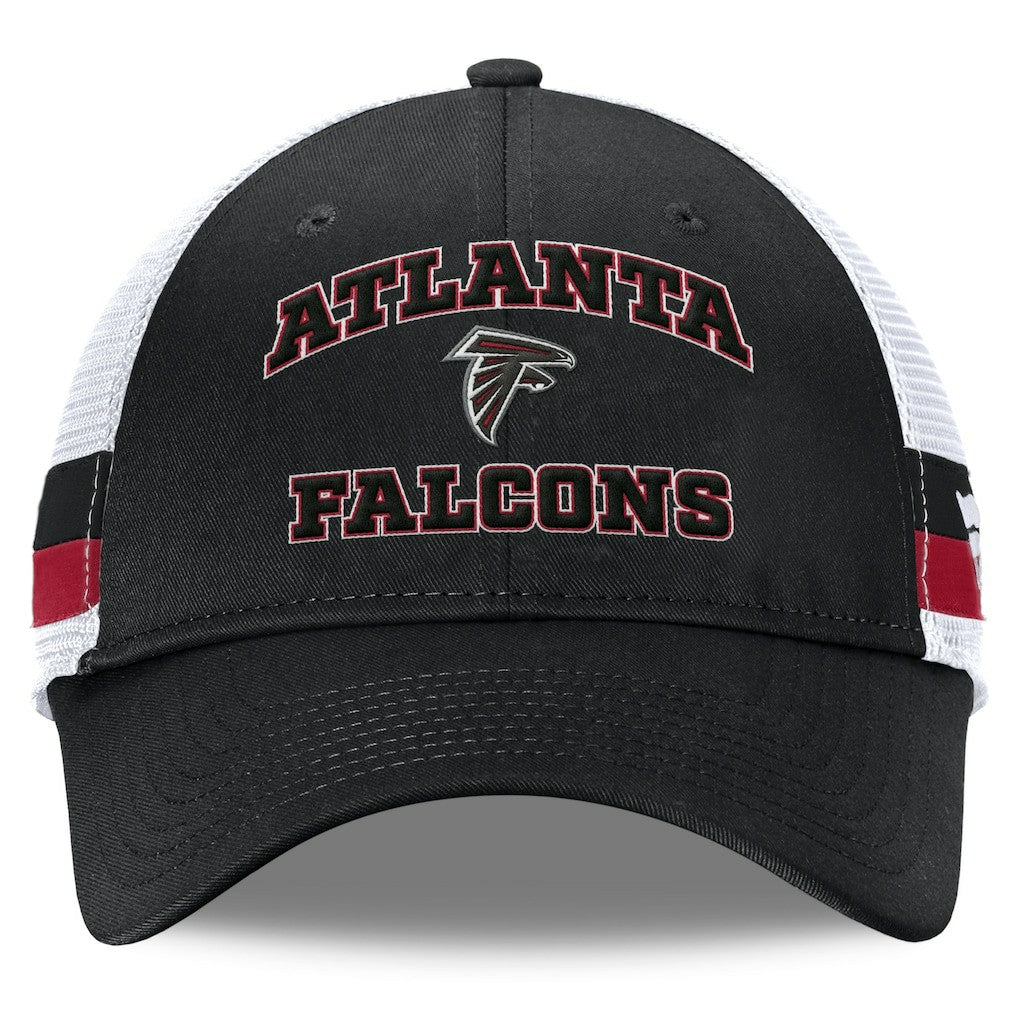 Atlanta Falcons Fundamentals Side Stripe Trucker Adjustable Hat Black/White