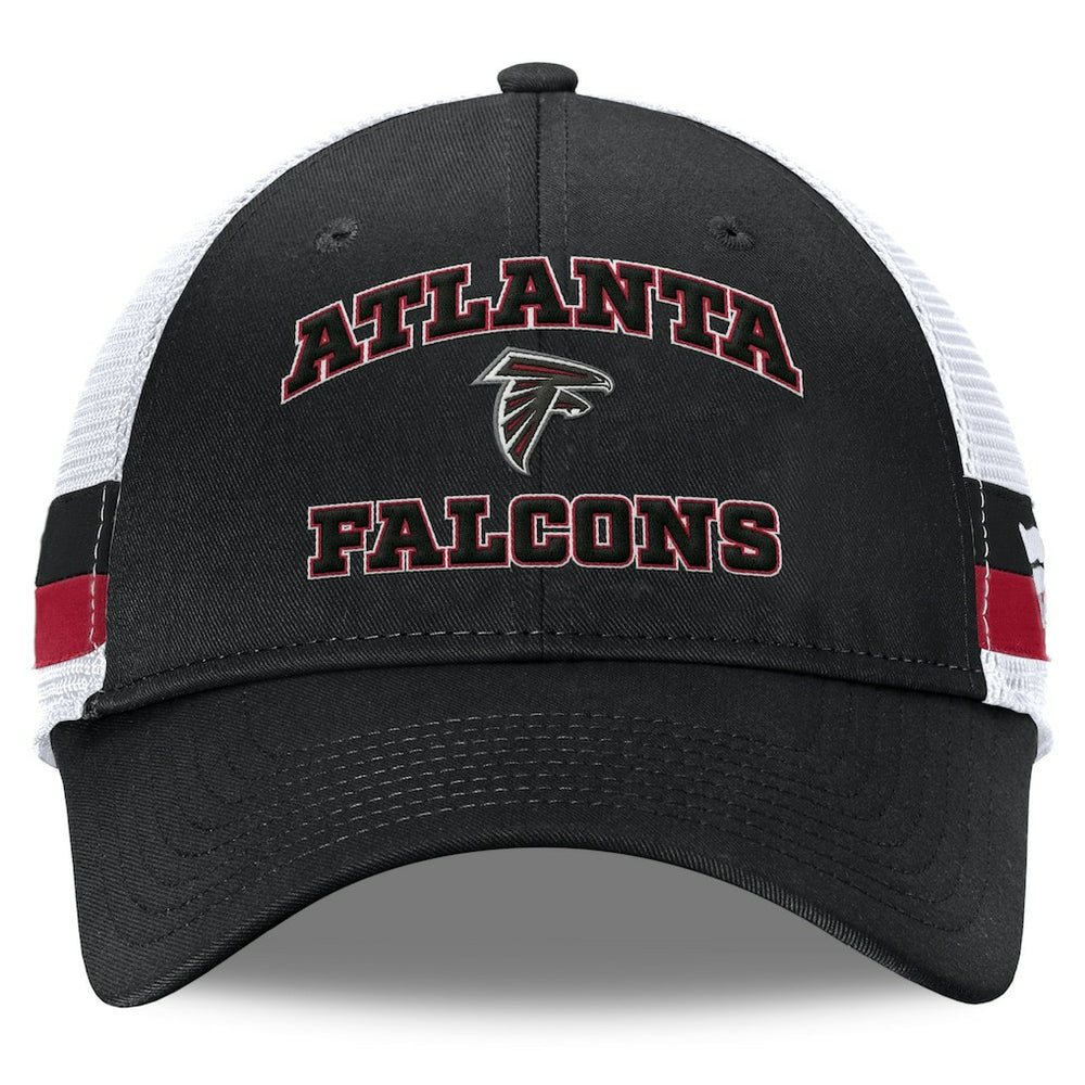 Atlanta Falcons Fundamentals Side Stripe Trucker Adjustable Hat Black/White