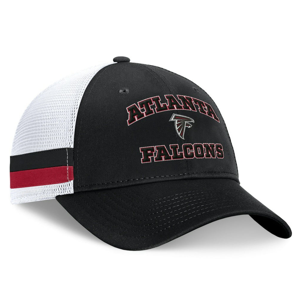 Atlanta Falcons Fundamentals Side Stripe Trucker Adjustable Hat Black/White