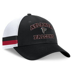 Atlanta Falcons Fundamentals Side Stripe Trucker Adjustable Hat Black/White