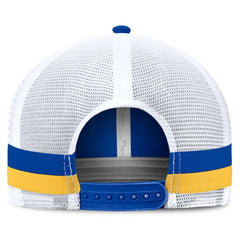 Los Angeles Rams Fundamentals Side Stripe Trucker Adjustable Hat Royal/White