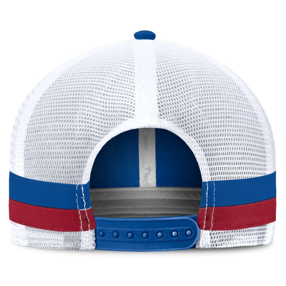 New York Giants Fundamentals Side Stripe Trucker Adjustable Hat Royal/White