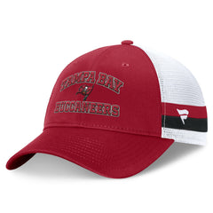 Tampa Bay Buccaneers Fundamentals Side Stripe Trucker Adjustable Hat Red/White
