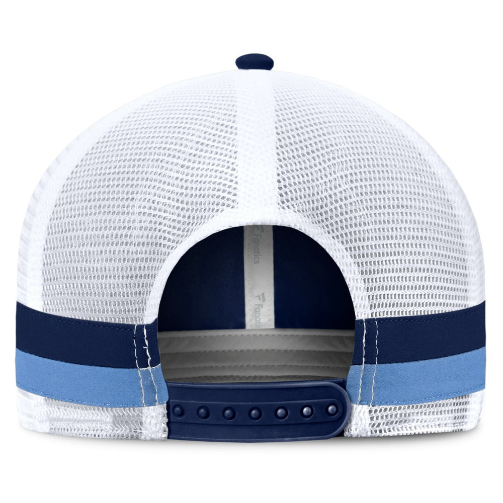 Tennessee Titans Fundamentals Side Stripe Trucker Adjustable Hat Navy/White