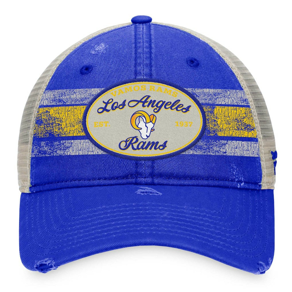 Los Angeles Rams Heritage Trucker Adjustable Hat Royal/Natural