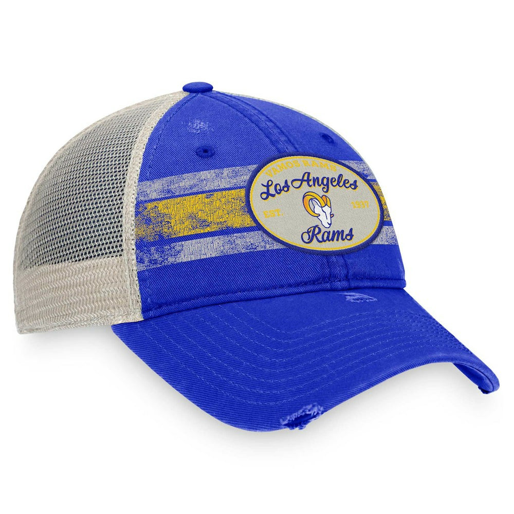Los Angeles Rams Heritage Trucker Adjustable Hat Royal/Natural