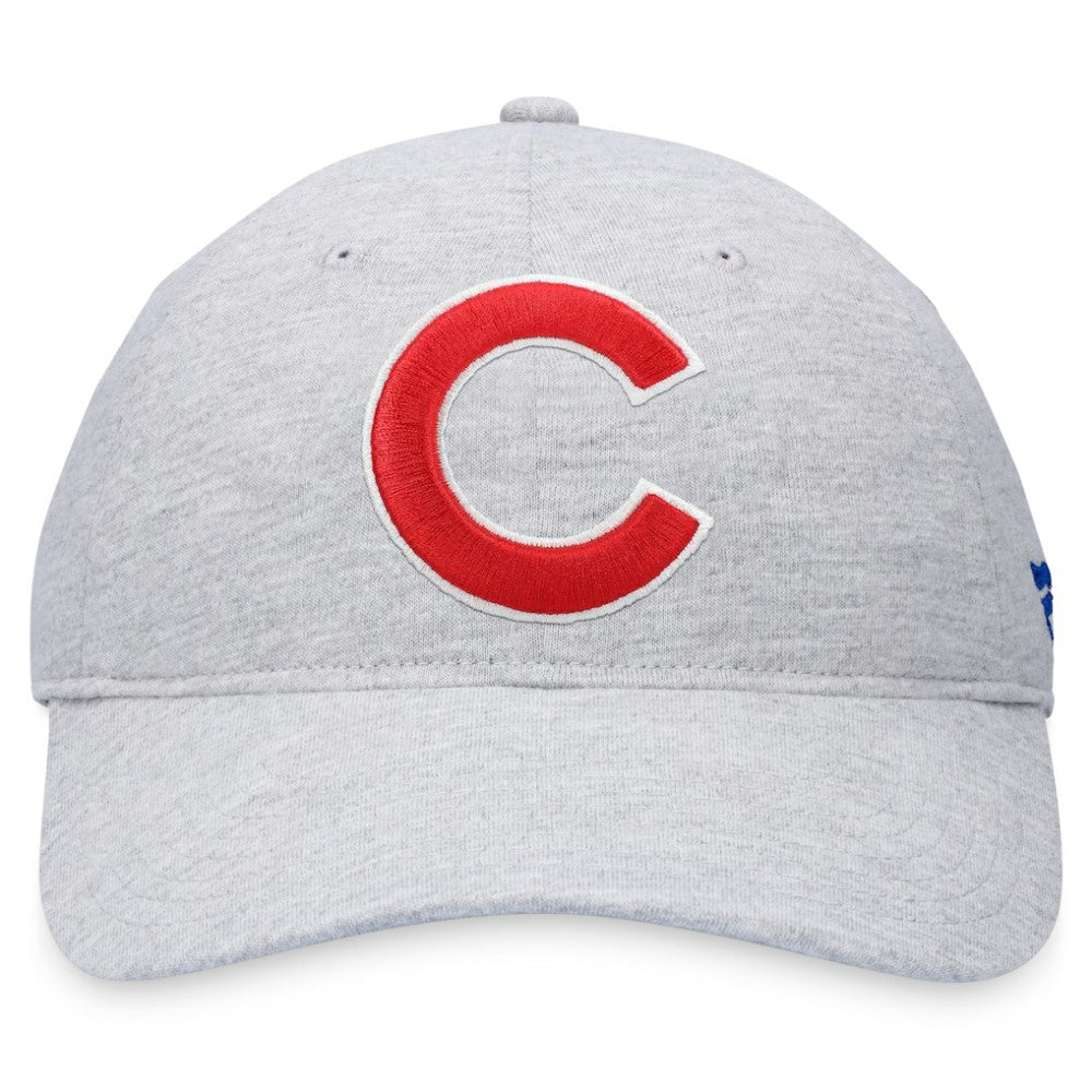 Chicago Cubs Fanatics Logo Adjustable Hat - Heather Gray Hats