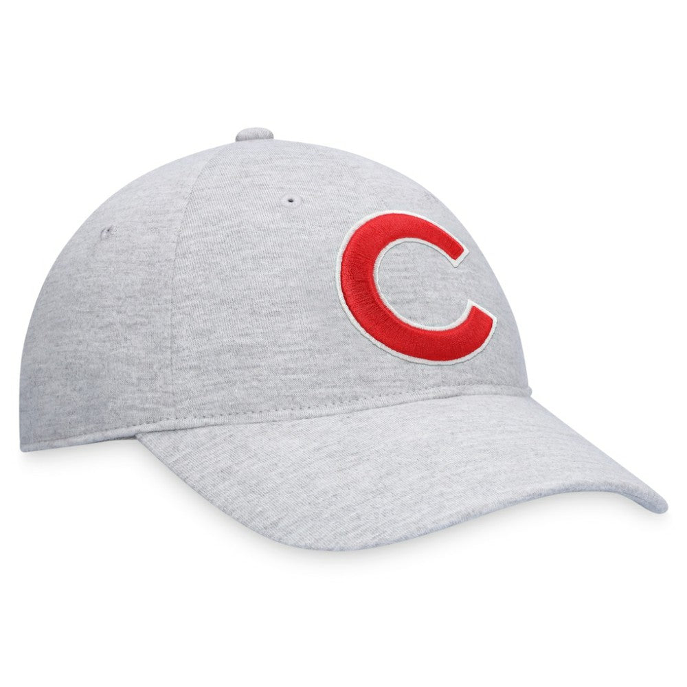 Chicago Cubs Fanatics Logo Adjustable Hat - Heather Gray Hats