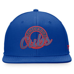 Chicago Cubs Fanatics Circle Script Snapback Hat - Royal Hats