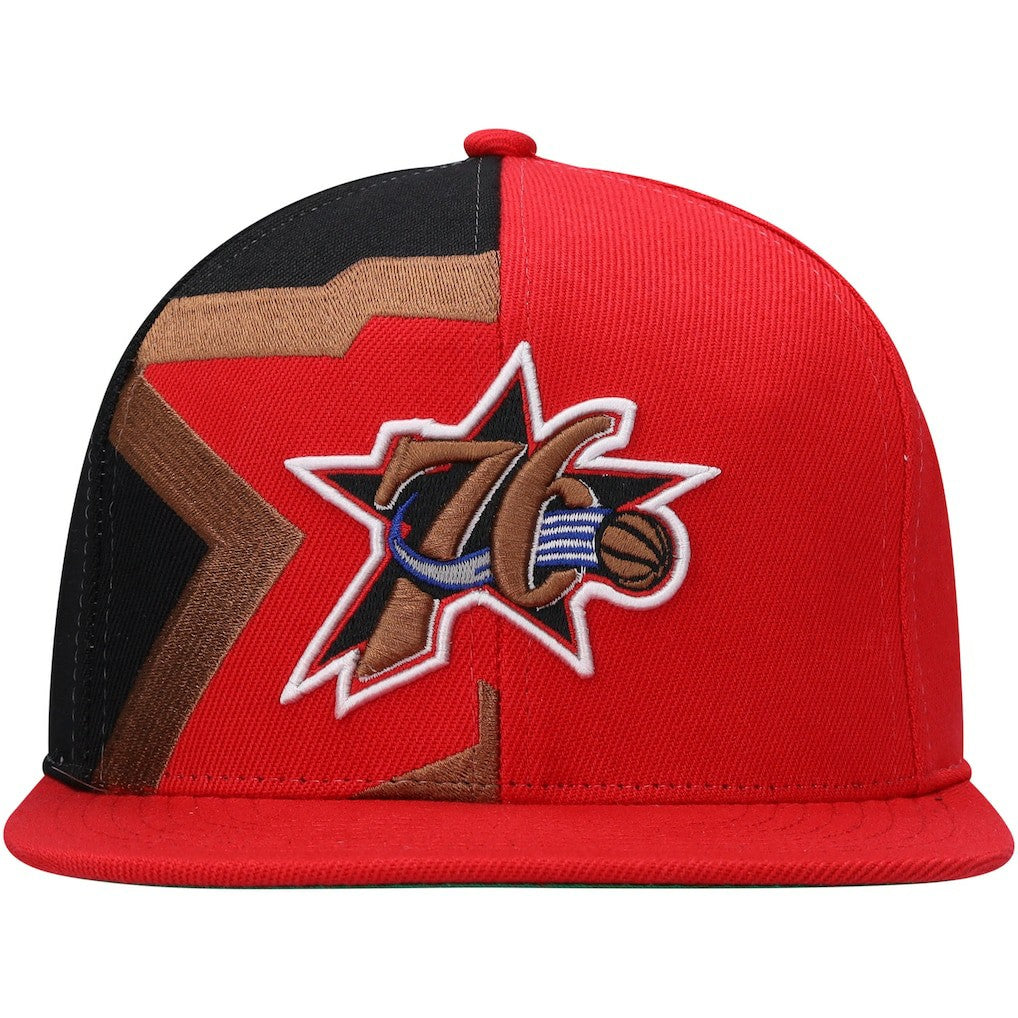 Philadelphia 76ers Hardwood Classics Retroline Snapback Hat Red
