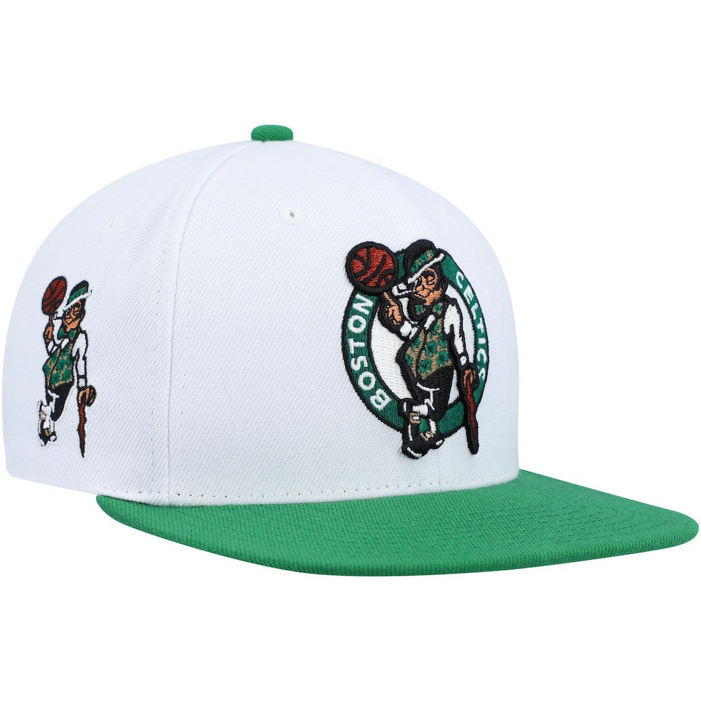 Boston Celtics Side Core 2.0 Snapback Hat White/Green