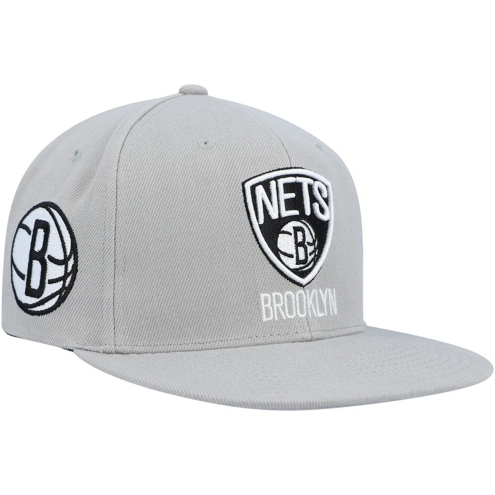 Brooklyn Nets Side Core 2.0 Snapback Hat Gray
