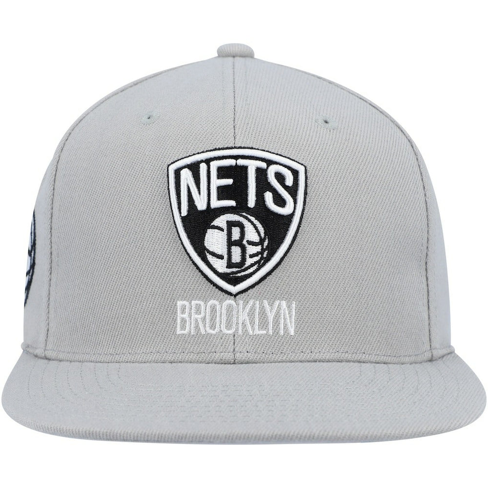 Brooklyn Nets Side Core 2.0 Snapback Hat Gray
