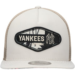 New York Yankees New Era Retro Beachin' Patch A-Frame Trucker 9FIFTY Snapback Hat - Natural Hats