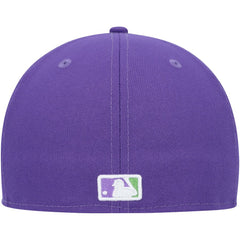 Chicago Cubs New Era Lime Side Patch 59FIFTY Fitted Hat - Purple Hats