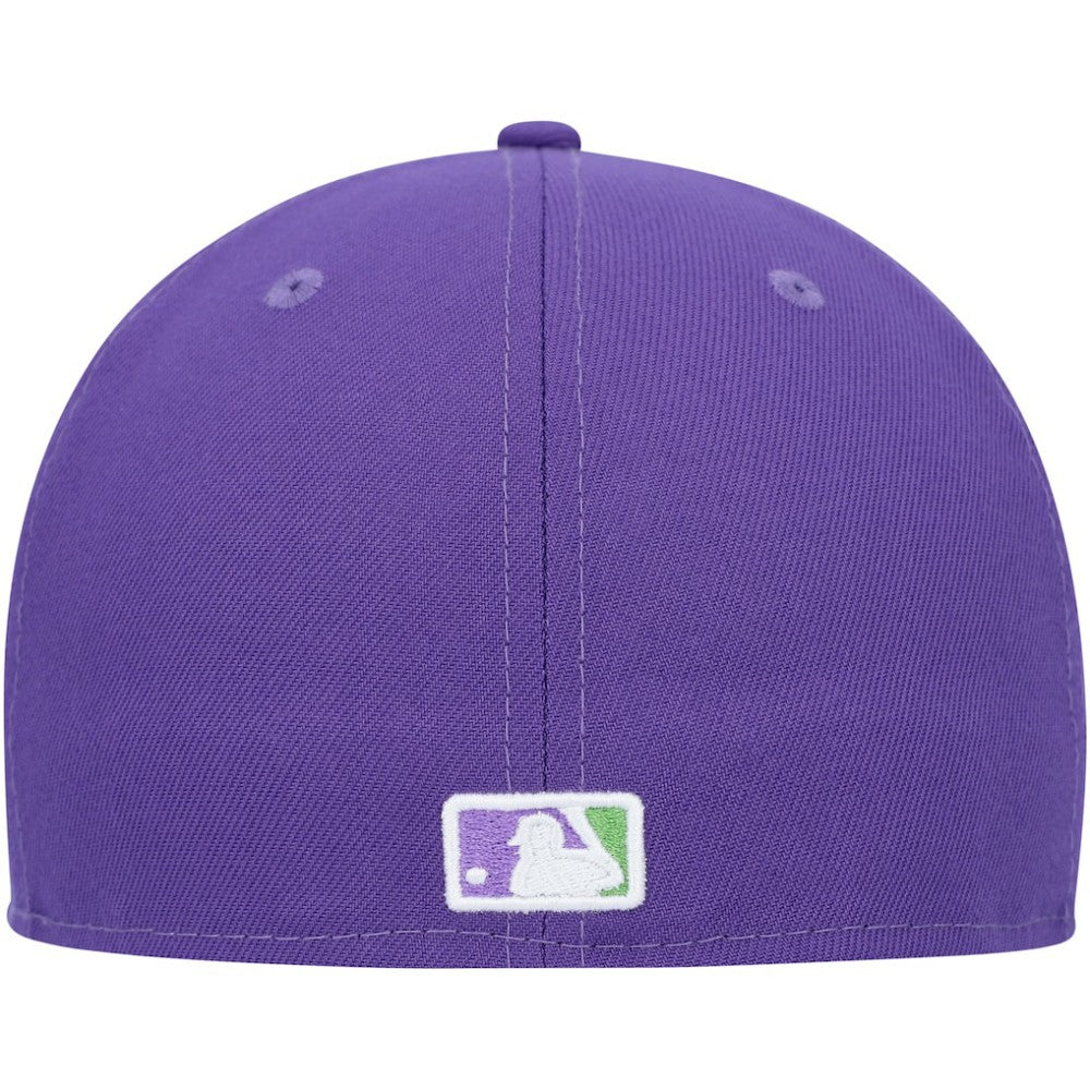 Pittsburgh Pirates New Era Lime Side Patch 59FIFTY Fitted Hat - Purple Hats