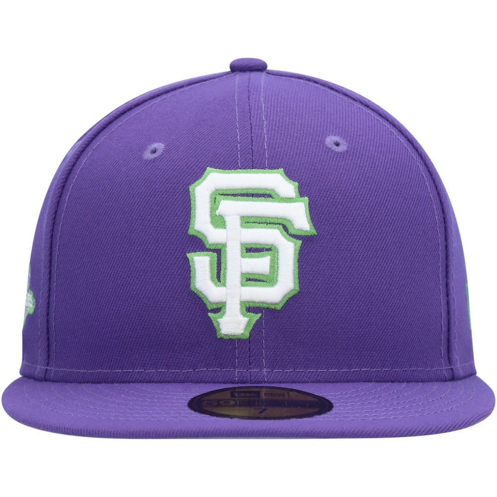 San Francisco Giants New Era Lime Side Patch 59FIFTY Fitted Hat - Purple Hats