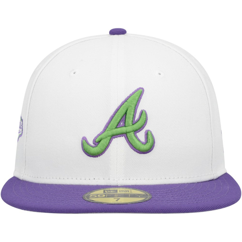 Atlanta Braves New Era  Side Patch 59FIFTY Fitted Hat - White Hats