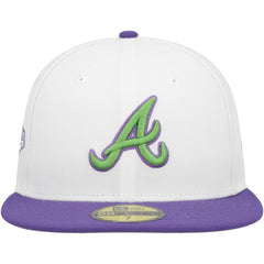 Atlanta Braves New Era  Side Patch 59FIFTY Fitted Hat - White Hats