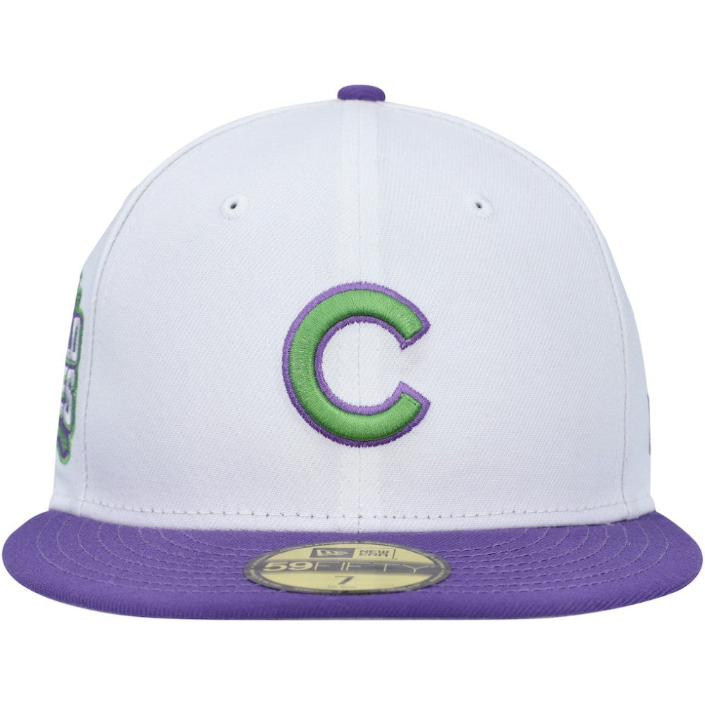 Chicago Cubs New Era  Side Patch 59FIFTY Fitted Hat - White Hats
