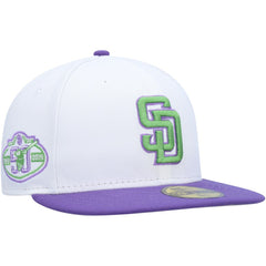 San Diego Padres New Era 50th Anniversary Side Patch 59FIFTY Fitted Hat - White Hats