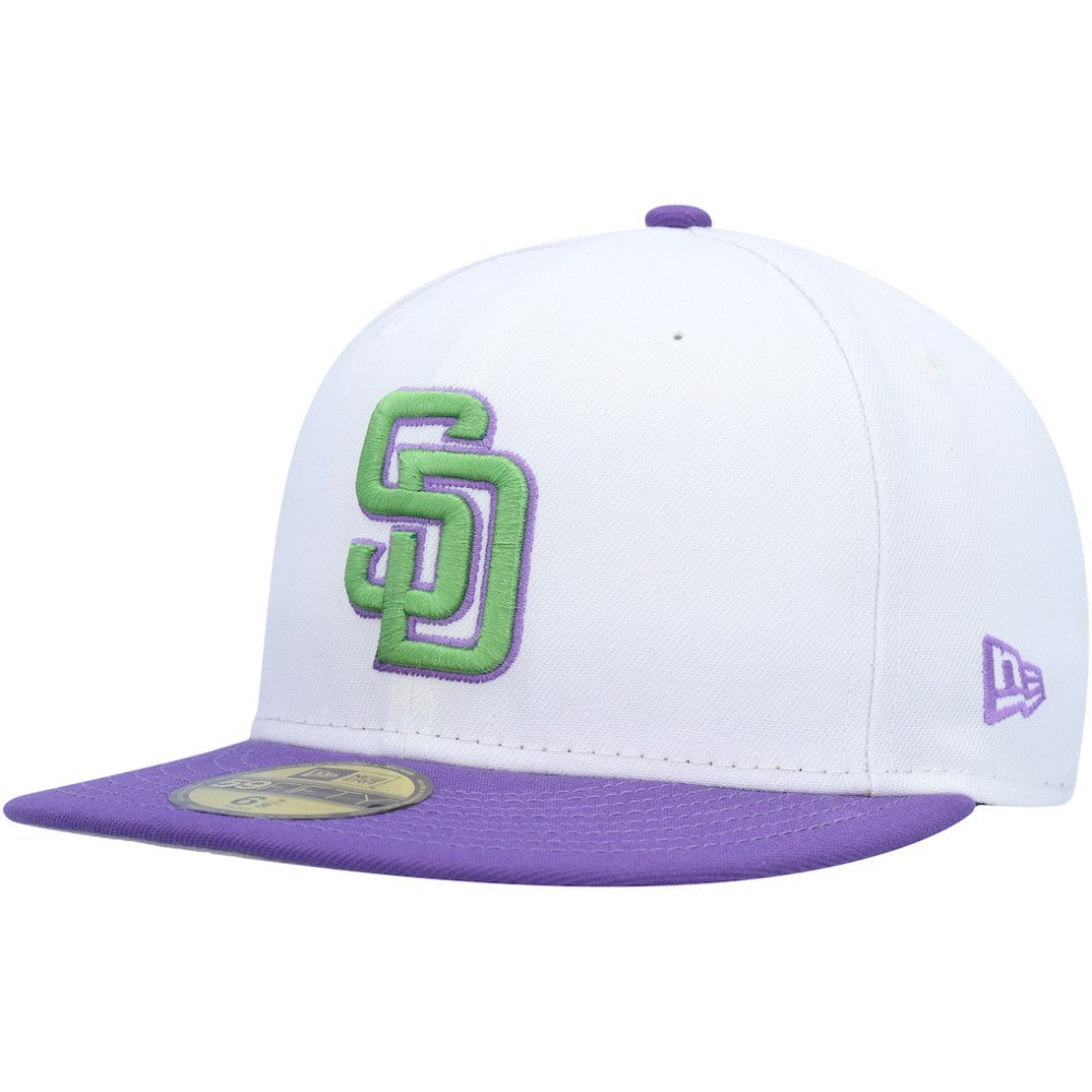 San Diego Padres New Era 50th Anniversary Side Patch 59FIFTY Fitted Hat - White Hats