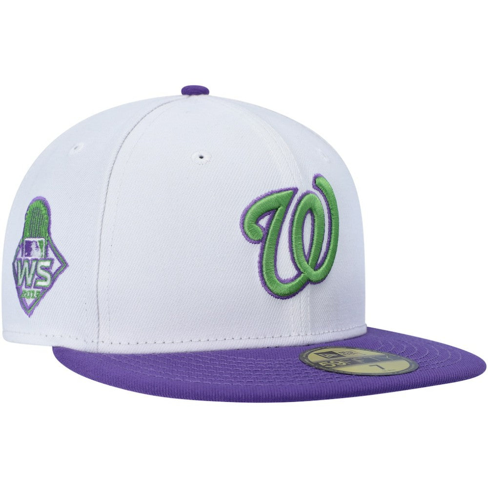 Washington Nationals New Era  Side Patch 59FIFTY Fitted Hat - White Hats
