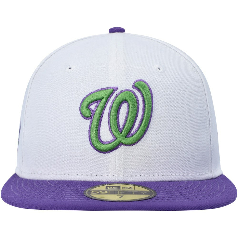 Washington Nationals New Era  Side Patch 59FIFTY Fitted Hat - White Hats