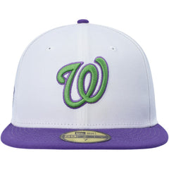 Washington Nationals New Era  Side Patch 59FIFTY Fitted Hat - White Hats