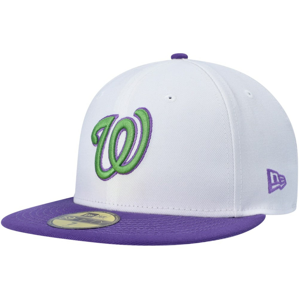Washington Nationals New Era  Side Patch 59FIFTY Fitted Hat - White Hats