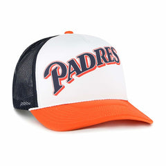 San Diego Padres '47 Foam Front Script Trucker Snapback Hat - White Hats