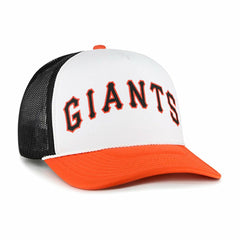 San Francisco Giants '47 Foam Front Script Trucker Snapback Hat - White Hats