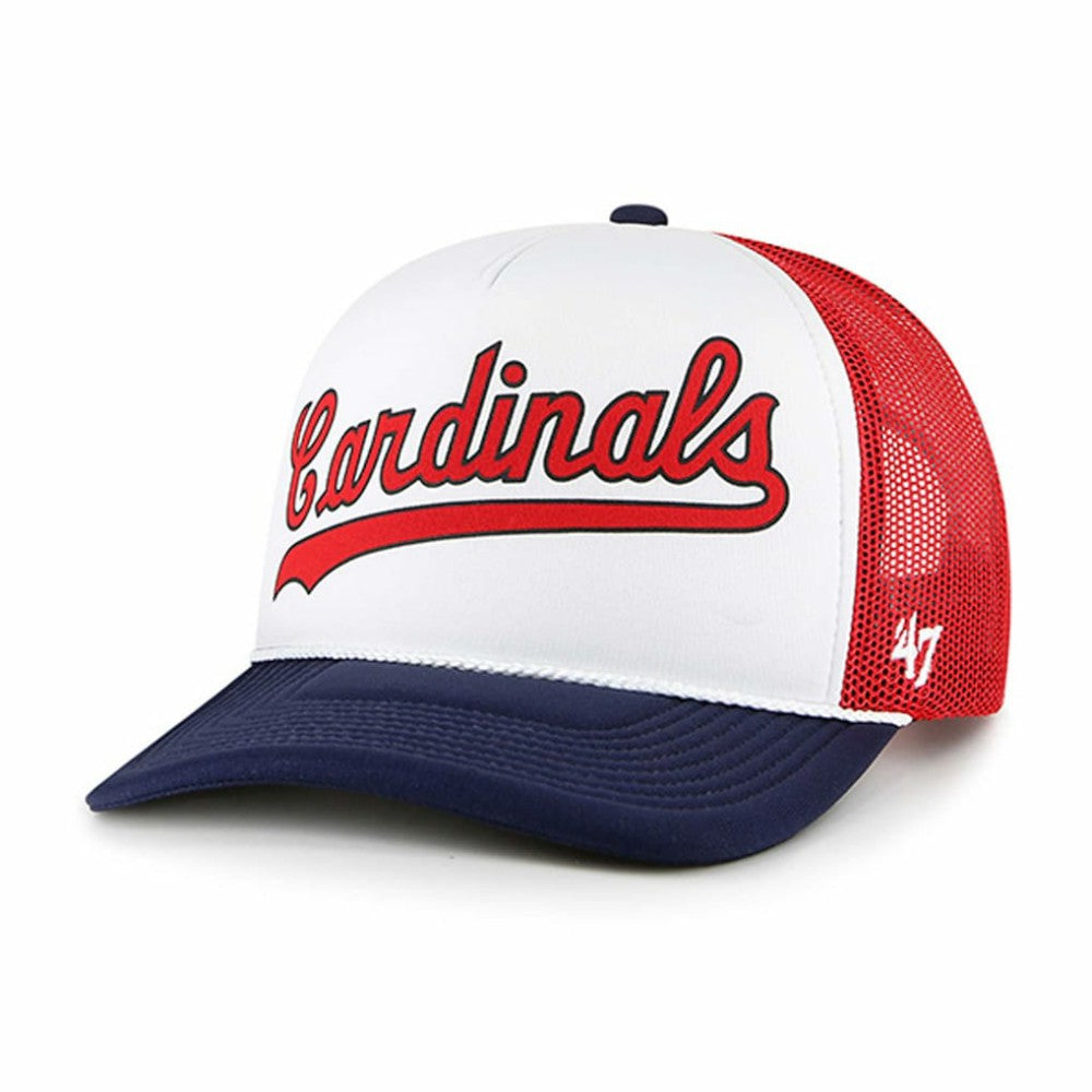 St. Louis Cardinals '47 Foam Front Script Trucker Snapback Hat - White Hats