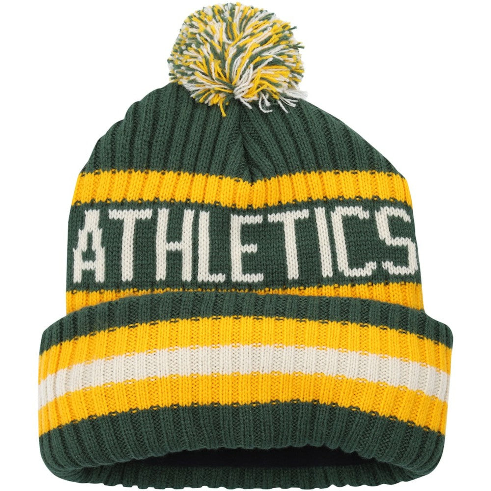 Athletics '47 Bering Cuffed Knit Hat with Pom - Green Hats