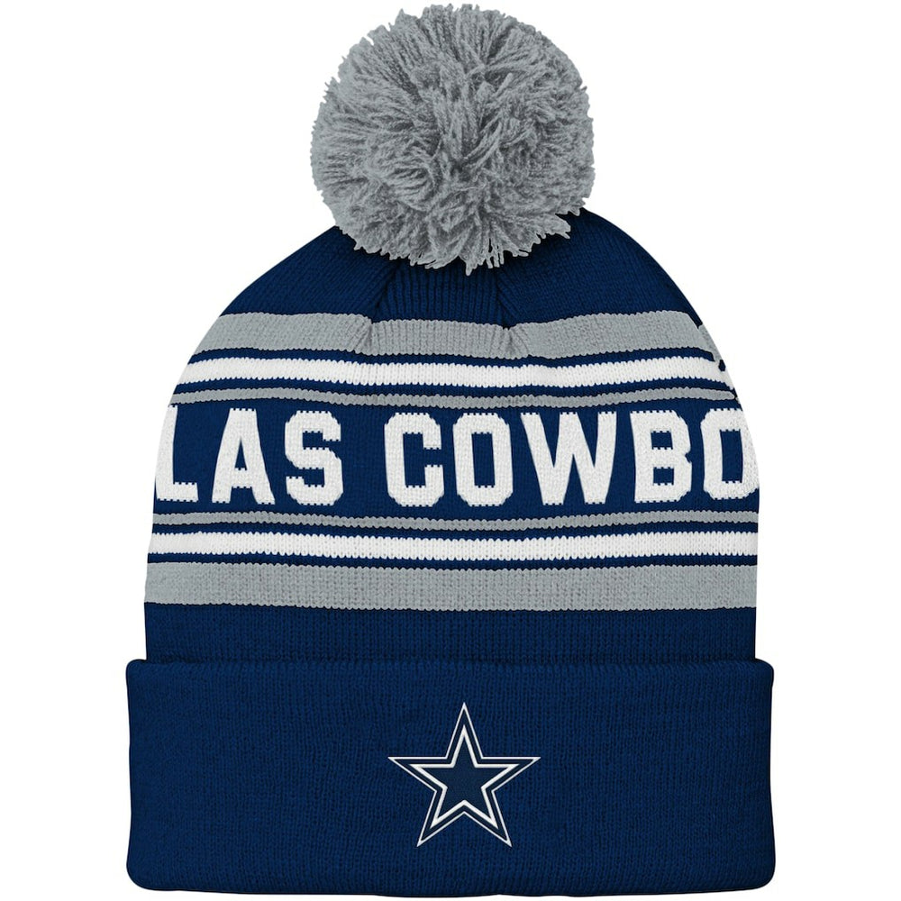Dallas Cowboys Preschool Jacquard Cuffed Knit Hat with Pom Navy