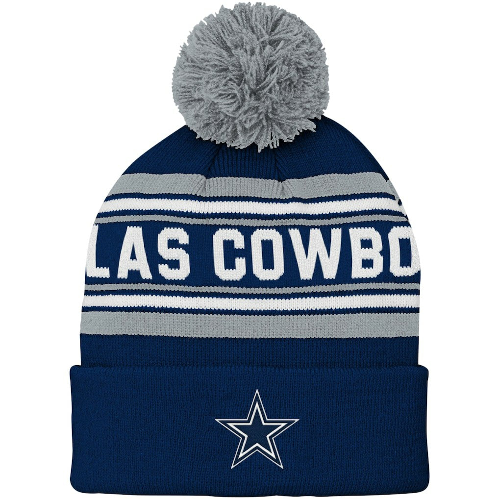 Dallas Cowboys Preschool Jacquard Cuffed Knit Hat with Pom Navy